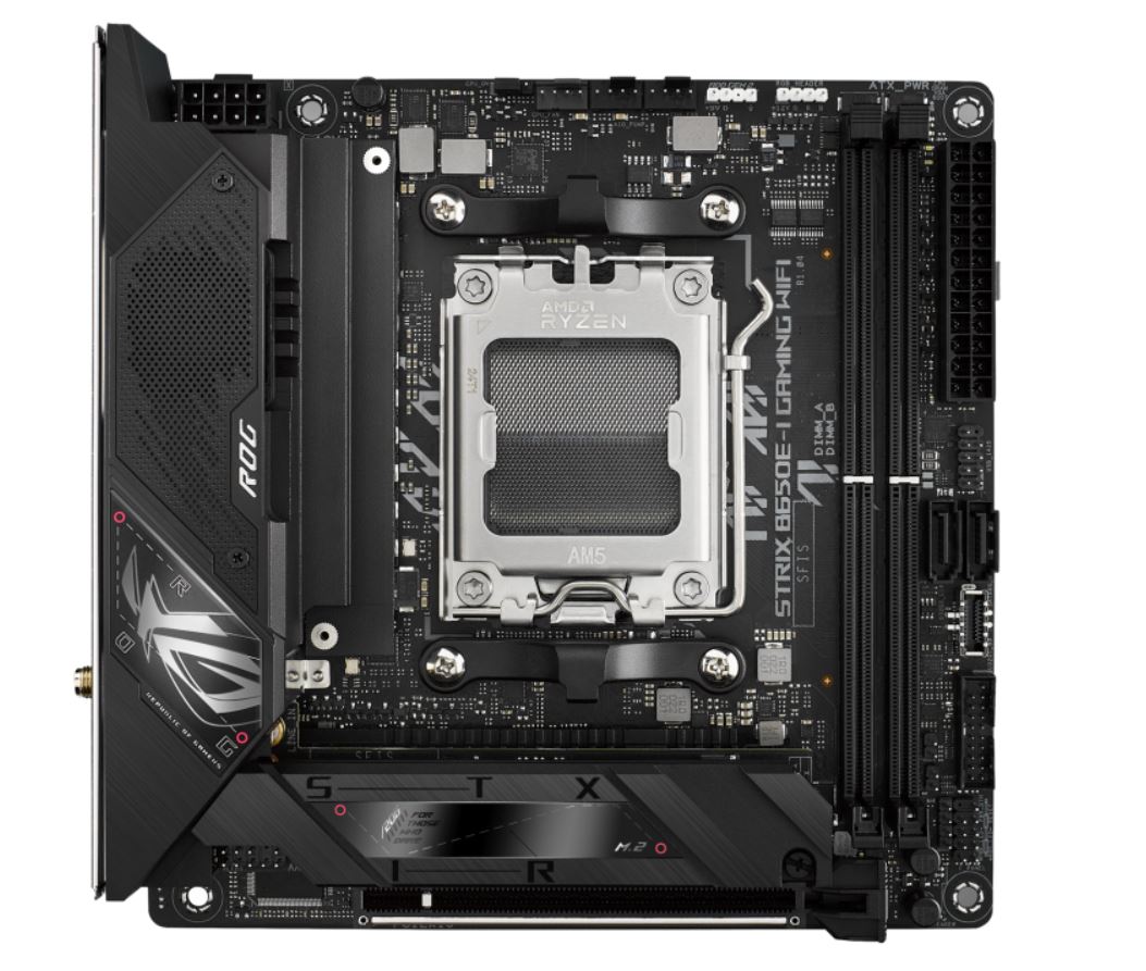 ASUS AMD B650E ROG STRIX B650E-I GAMING WIFI (AM5) Mini-ITX Motherboard 2x DDR5 64GB, 1 x PCIe 5.0 x16, 2 x M.2, 2 x SATA,Wi-Fi 6E,2.5Gb Ethernet