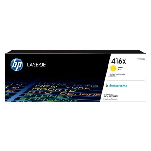 HP 416X YELLOW LASERJET TONER CARTRIDGE 6K