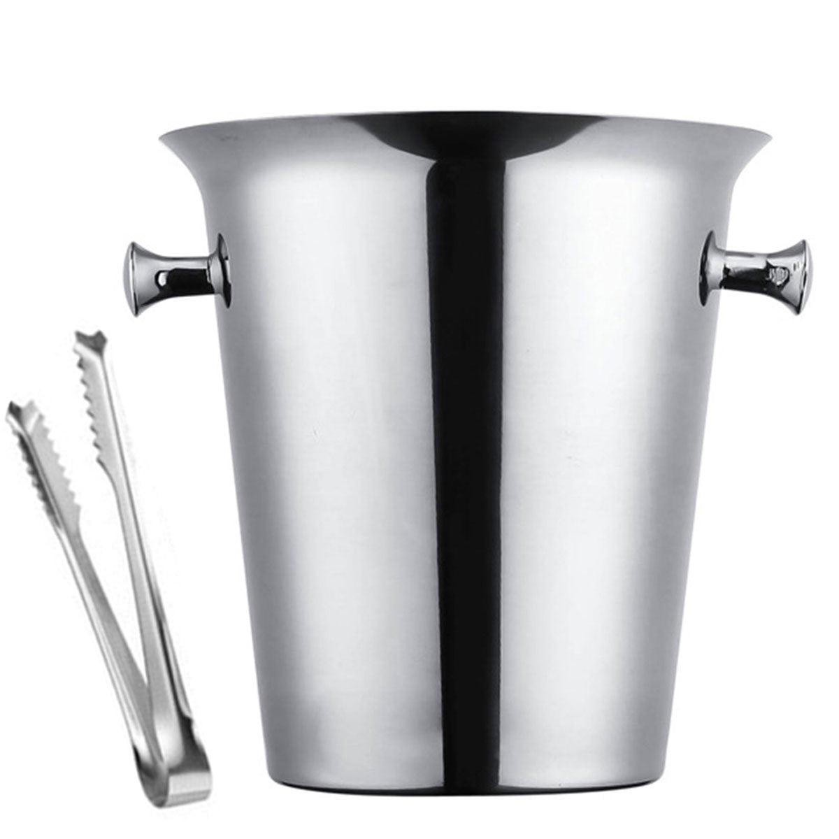5L Stainless Steel Ice Bucket Champagne Wine Bucket Hotel Bar Ice Container - Moose