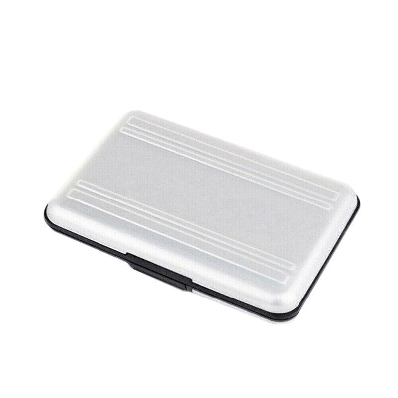 Waterproof Memory Card Case Holder for SD MicroSD SDHC TF Cards Black Silver - Silver
