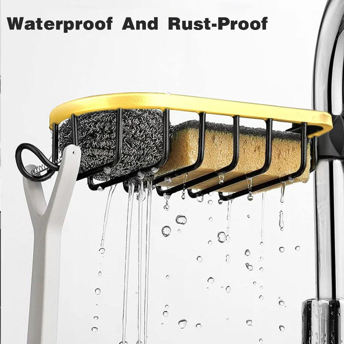 Adjustable Faucet Sink Shelf Drainage Rack Kitchen Storage Organizer for Home