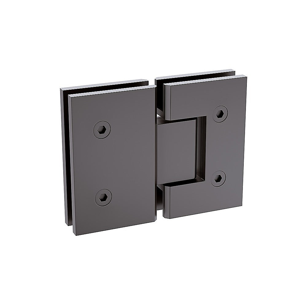 100x90cm Corner Frameless Shower Screen with Gunmetal Brackets and SS Hinges, Round Knob Handle