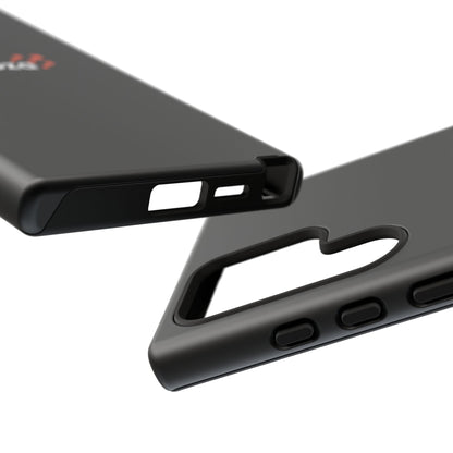 Veloza Branded Tough Phone Case — Slim Protective Black Case with Logo