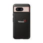 Veloza Branded Tough Phone Case — Slim Protective Black Case with Logo