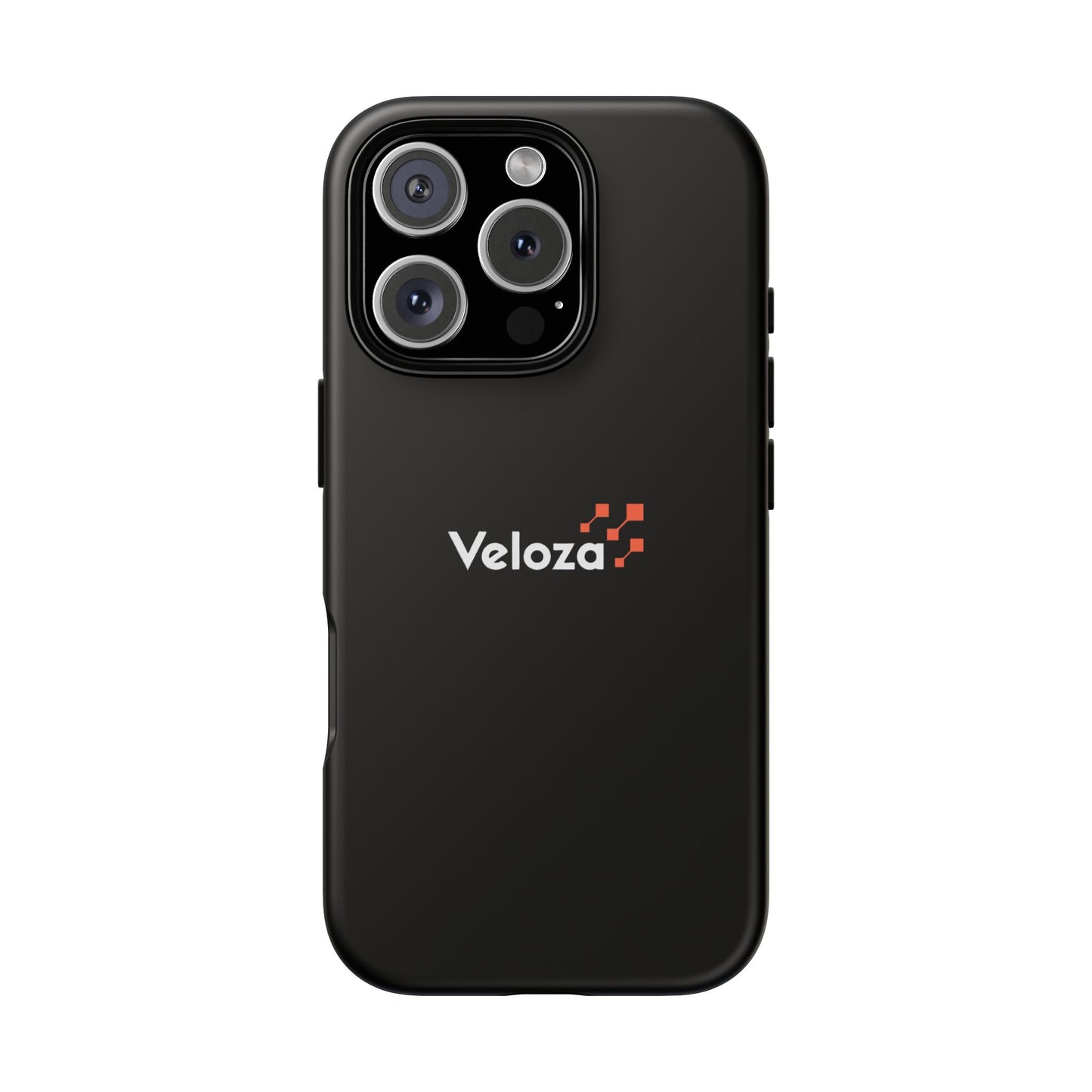 Veloza Branded Tough Phone Case — Slim Protective Black Case with Logo