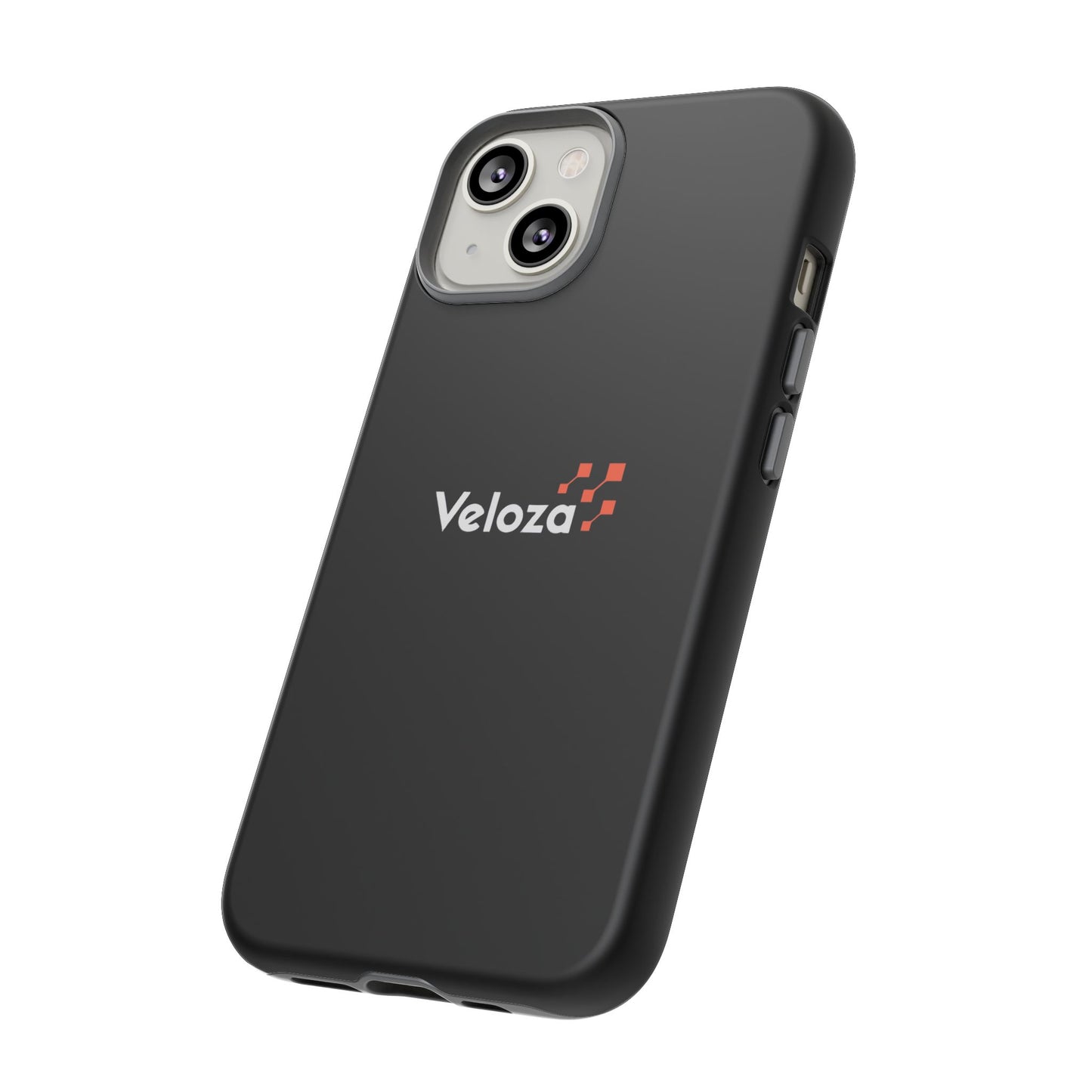 Veloza Branded Tough Phone Case — Slim Protective Black Case with Logo