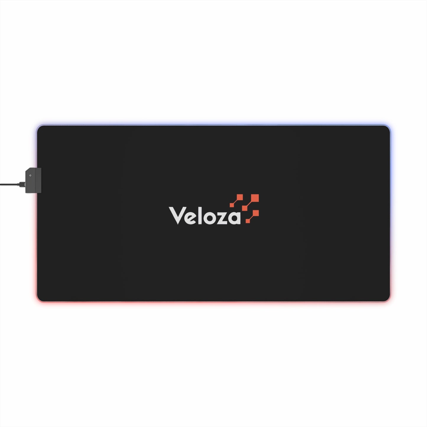 Veloza Branded RGB LED Gaming Mouse Pad — Extended RGB Desk Mat with Smooth Surface & Anti-Slip Base