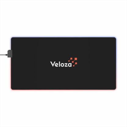 Veloza Branded RGB LED Gaming Mouse Pad — Extended RGB Desk Mat with Smooth Surface & Anti-Slip Base