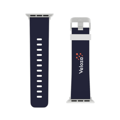 Veloza Branded Navy Silicone Apple Watch Band - Comfortable Replacement Strap