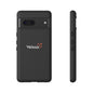 Veloza Branded Tough Phone Case — Slim Protective Black Case with Logo