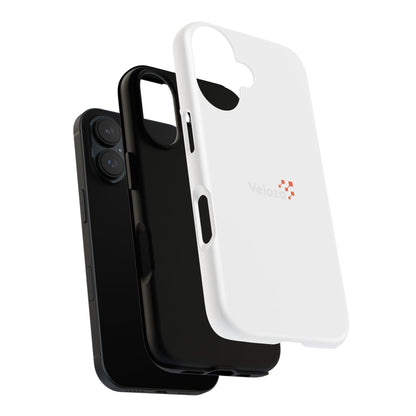 Veloza Branded Tough Phone Case — Slim Protective Black Case with Logo