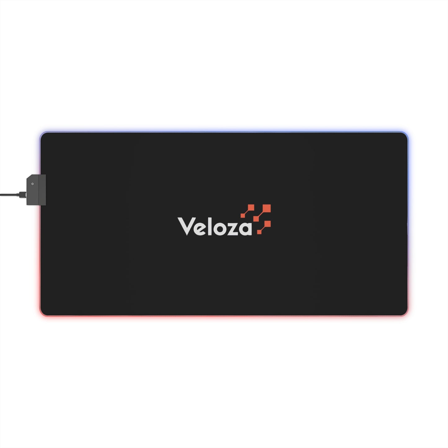 Veloza Branded RGB LED Gaming Mouse Pad — Extended RGB Desk Mat with Smooth Surface & Anti-Slip Base