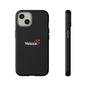 Veloza Branded Tough Phone Case — Slim Protective Black Case with Logo