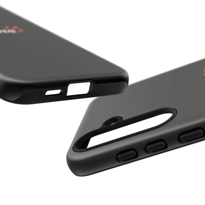 Veloza Branded Tough Phone Case — Slim Protective Black Case with Logo