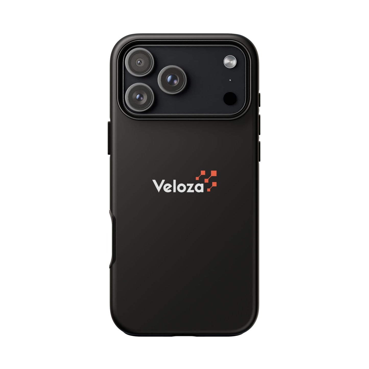 Veloza Branded Tough Phone Case — Slim Protective Black Case with Logo