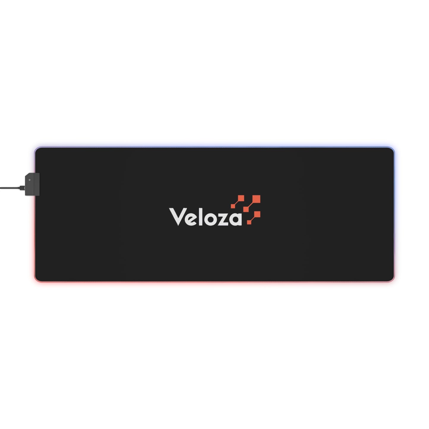 Veloza Branded RGB LED Gaming Mouse Pad — Extended RGB Desk Mat with Smooth Surface & Anti-Slip Base