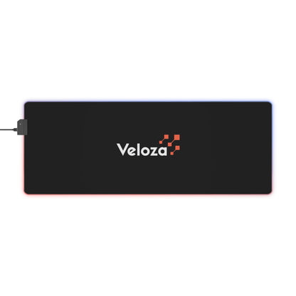Veloza Branded RGB LED Gaming Mouse Pad — Extended RGB Desk Mat with Smooth Surface & Anti-Slip Base