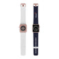 Veloza Branded Navy Silicone Apple Watch Band - Comfortable Replacement Strap
