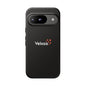 Veloza Branded Tough Phone Case — Slim Protective Black Case with Logo