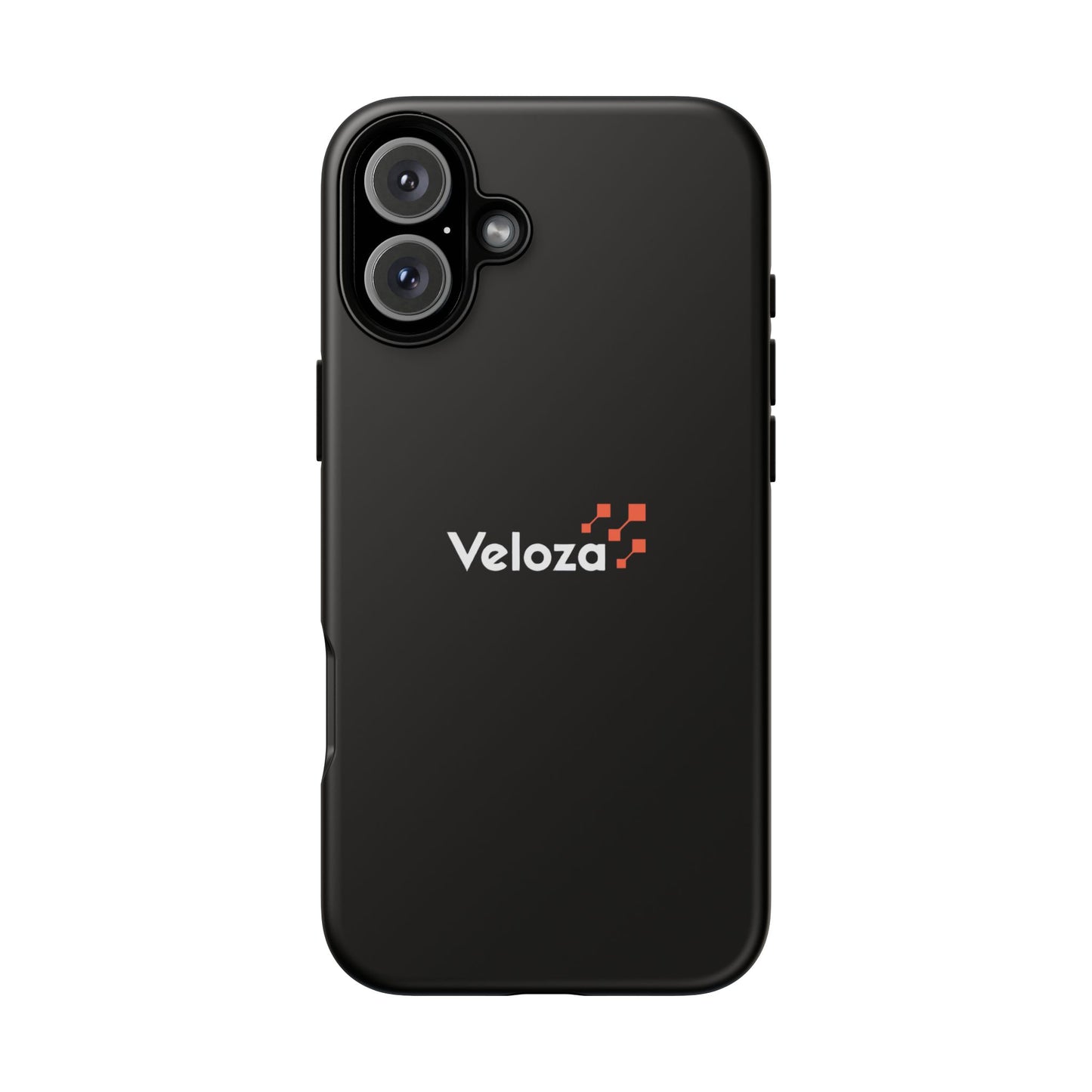 Veloza Branded Tough Phone Case — Slim Protective Black Case with Logo