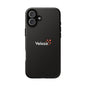 Veloza Branded Tough Phone Case — Slim Protective Black Case with Logo