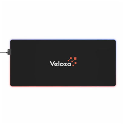 Veloza Branded RGB LED Gaming Mouse Pad — Extended RGB Desk Mat with Smooth Surface & Anti-Slip Base
