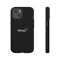 Veloza Branded Tough Phone Case — Slim Protective Black Case with Logo