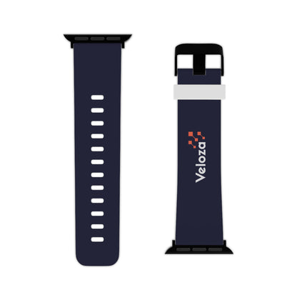 Veloza Branded Navy Silicone Apple Watch Band - Comfortable Replacement Strap