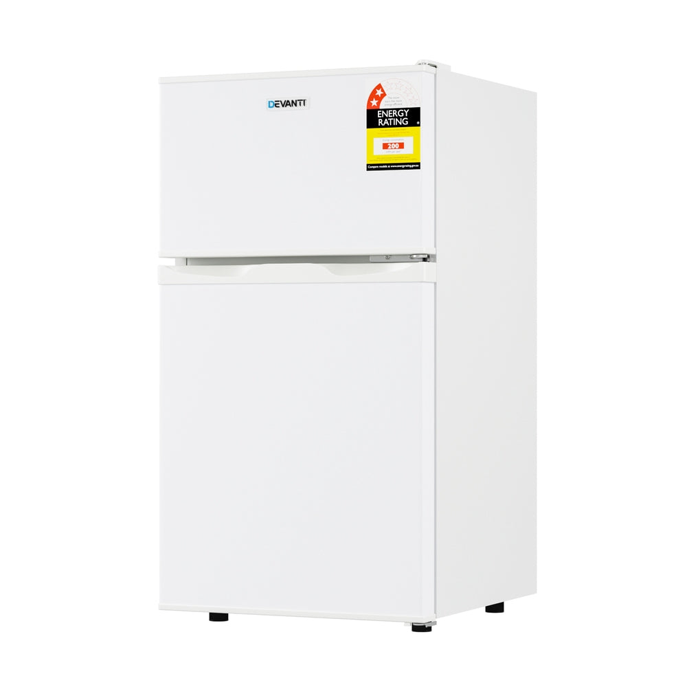 Devanti 85L Bar Fridge Mini Freezer Refrigerator White
