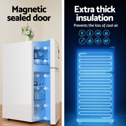 Devanti 85L Bar Fridge Mini Freezer Refrigerator White