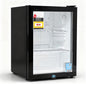 Devanti 56L Bar Fridge Glass Door Mini Fridge Countertop Cooler Black
