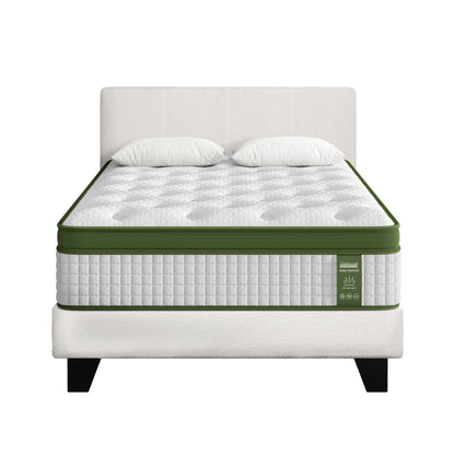 Artiss BedStory Single Bed Frame Mattress Bundle Platform Headboard Medium Firm Hybrid White