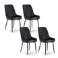 Artiss 4x Dining Chairs Retro PU Leather Kitchen Lounge Cafe Accent Chair Black