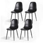 Artiss 4x Dining Chairs Retro PU Leather Kitchen Lounge Cafe Accent Chair Black