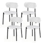 Artiss Dining Chairs Set of 4 Sherpa Boucle White