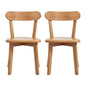Artiss 2x Dining Chairs Wooden Kitchen Accent Chair Cafe Lounge Rubber Wood