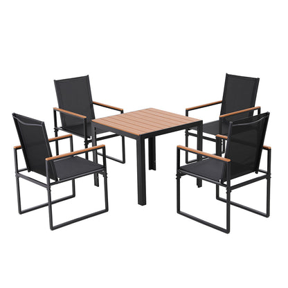 Gardeon 5PCS Outdoor Dining Set Table and Chairs Patio Garden Furniture Bistro Set