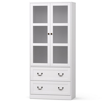 Artiss Buffet Sideboard 180cm Hutch Storage Cabinet Kitchen Drawer Door White