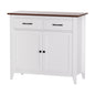 Artiss Buffet Sideboard Storage Cabinet Kitchen Cupboard Hallway 2 Drawers White