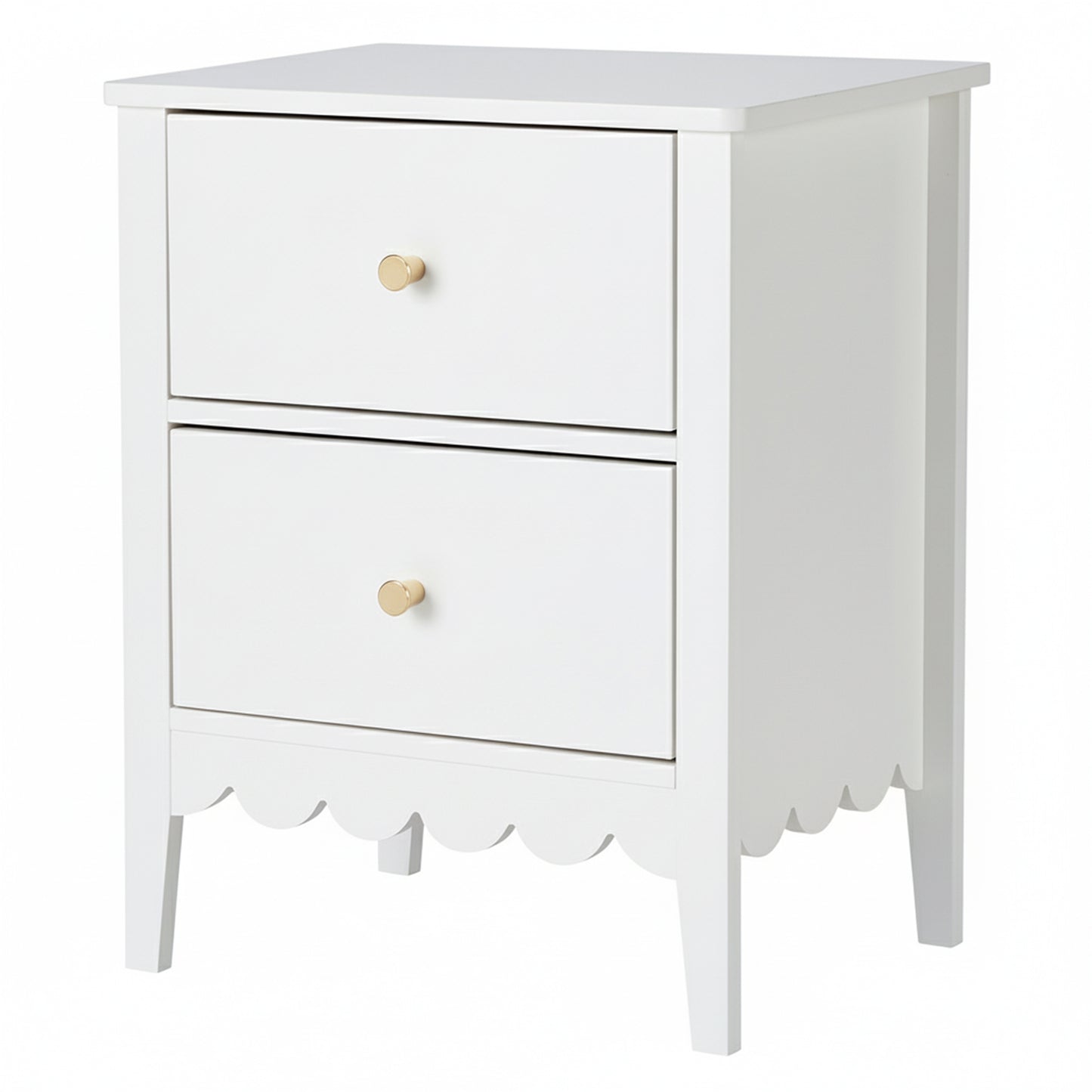 Artiss Bedside Table 2 Drawers Bedroom Storage Nightstand White