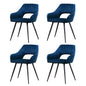 Artiss Dining Chairs Set of 4 Velvet Hollow Armchair Blue