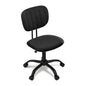 Artiss Armless Office Chair with Wheels, Ergonomic 360° Swivel Home Office Desk Chair, Height Adjustable Computer Task Chair with Fabric Back and Seat for Small Space, Black