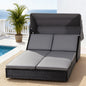 Gardeon Outdoor Day Bed Sun Lounge Setting Wicker Lounger Patio Furniture