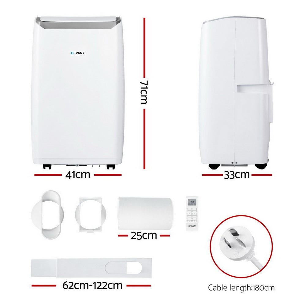 Devanti Portable Air Conditioner Dehumidifier Fan 14000BTU