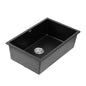 Cefito Kitchen Sink 70x45cm Granite Stone Sink Single Bowl Black