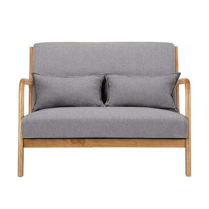 Artiss Armchair 2-seater Loveseat Fabric Grey