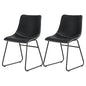 Artiss 2x Dining Chairs Retro PU Leather Kitchen Lounge Cafe Accent Chair Black