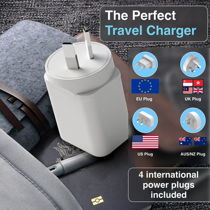 Laser 65W GaN Travel Charger with 4 Adaptors