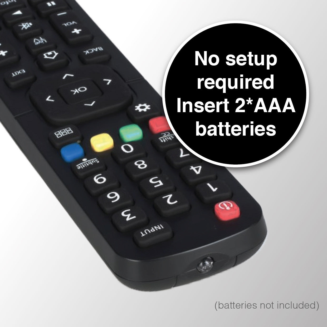 Laser Remote Control for Hisense TV Black