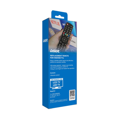 Laser Remote Control for Hisense TV Black